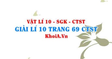 Giải Vật lí 10 trang 69 Chân trời Sáng tạo